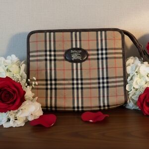 Burberry Nova Check Canvas Clutch